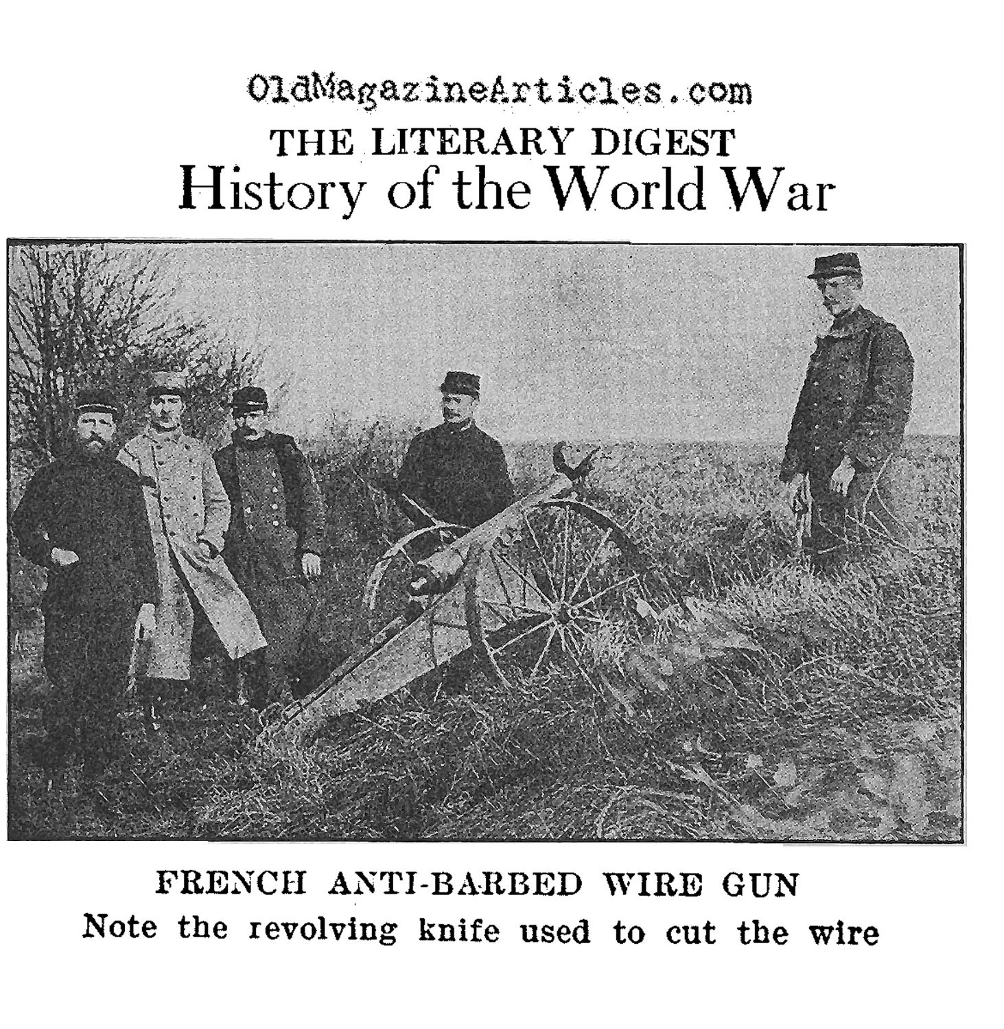 The Anti-Barbed Wire Gun (Literary Digest, 1919)
